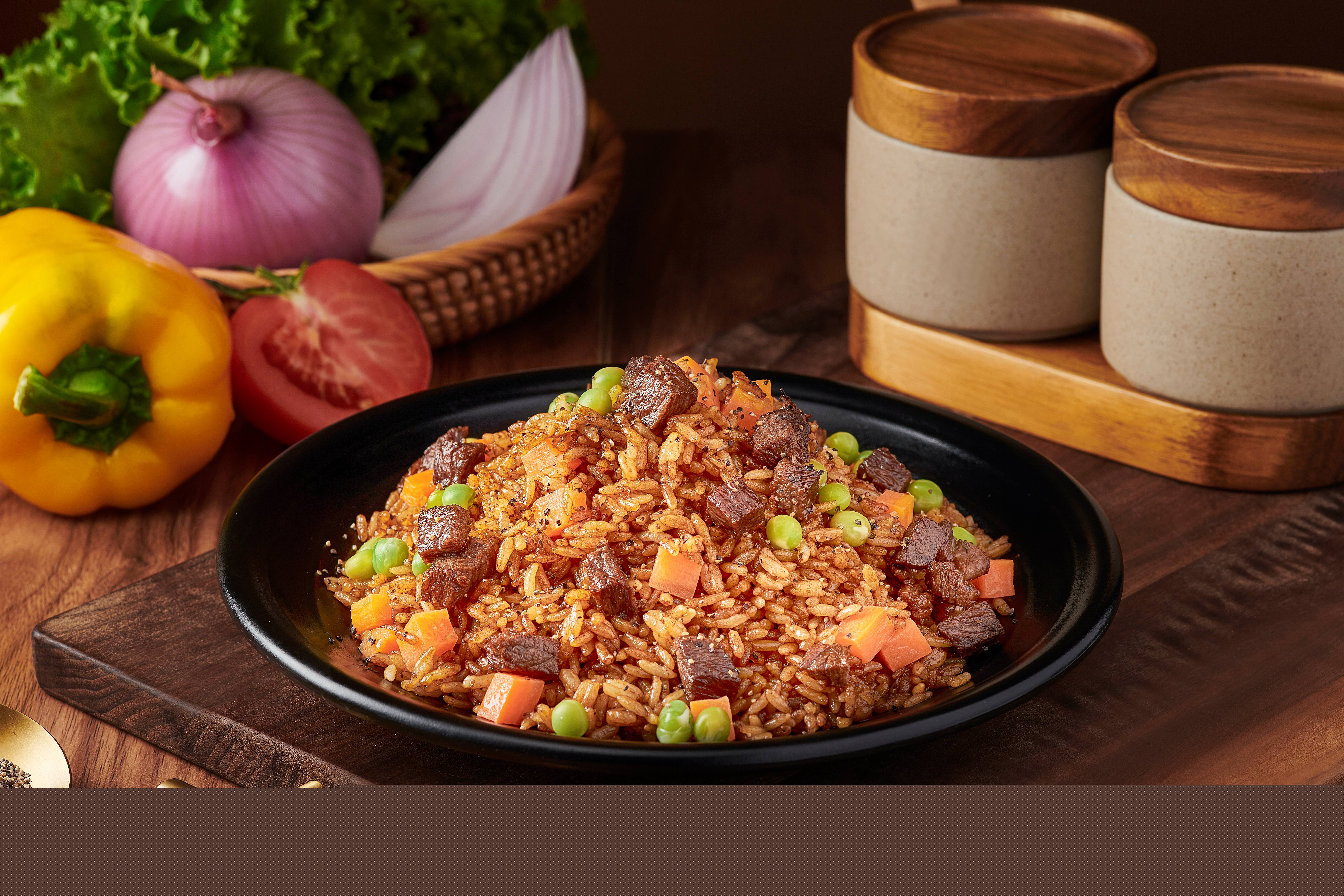 黑椒牛肉炒飯